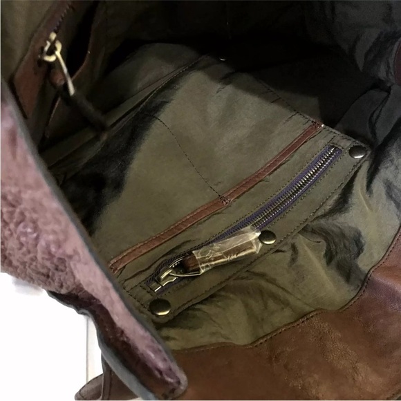 A.toy Geordon Handbag Italian lambskin Leather Tote & Pouch Brown Discontinued - Picture 13 of 15